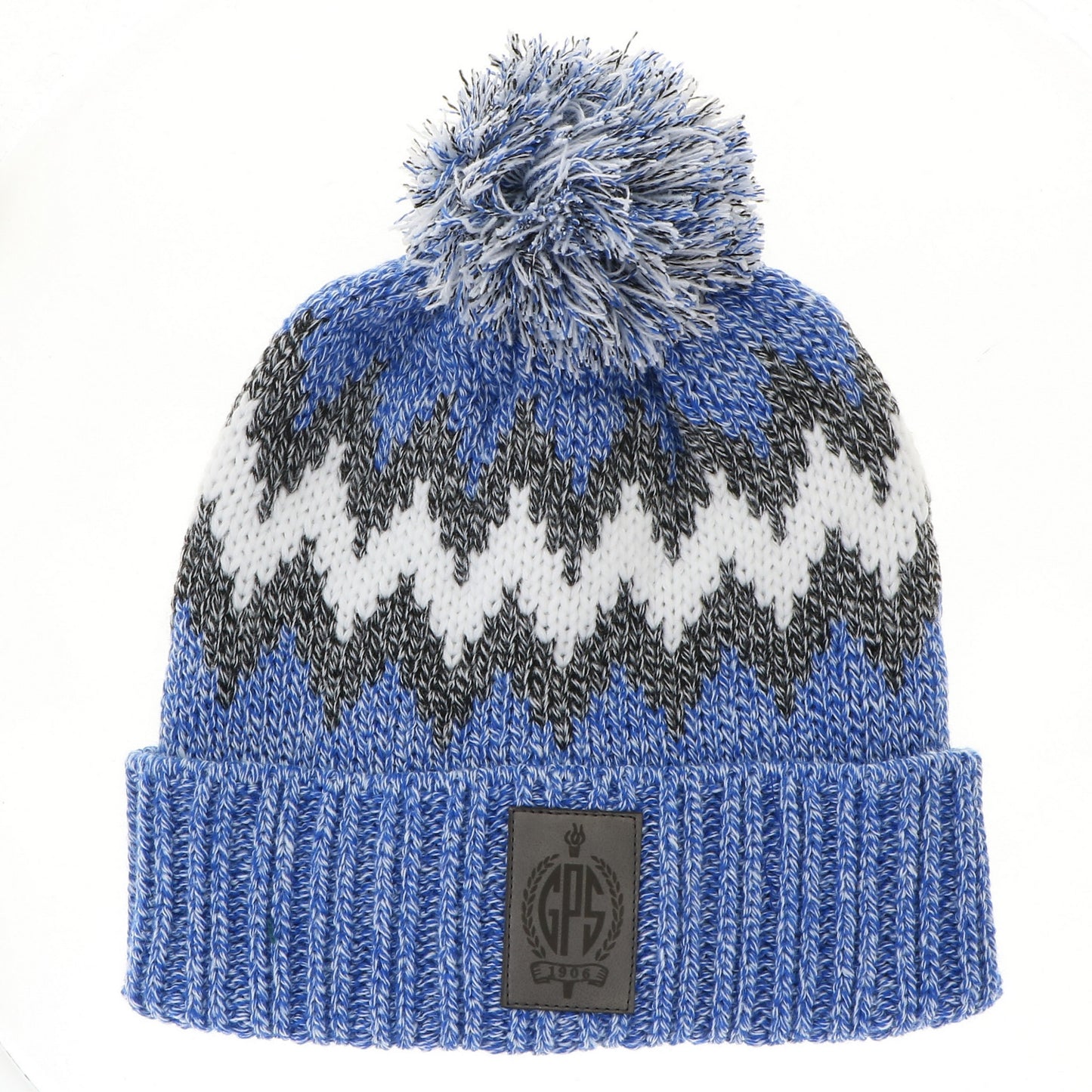 Beanie Chevron Cuff Beanie with Pom