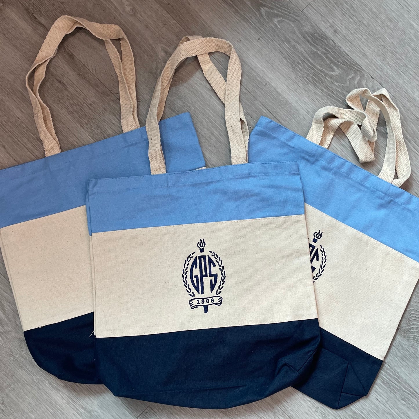 Bag Tri-Tote Embroidered