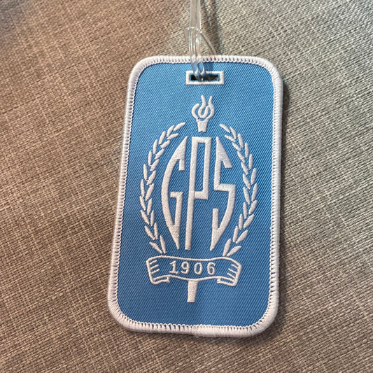 Luggage Tag Canvas Embroidered Crest