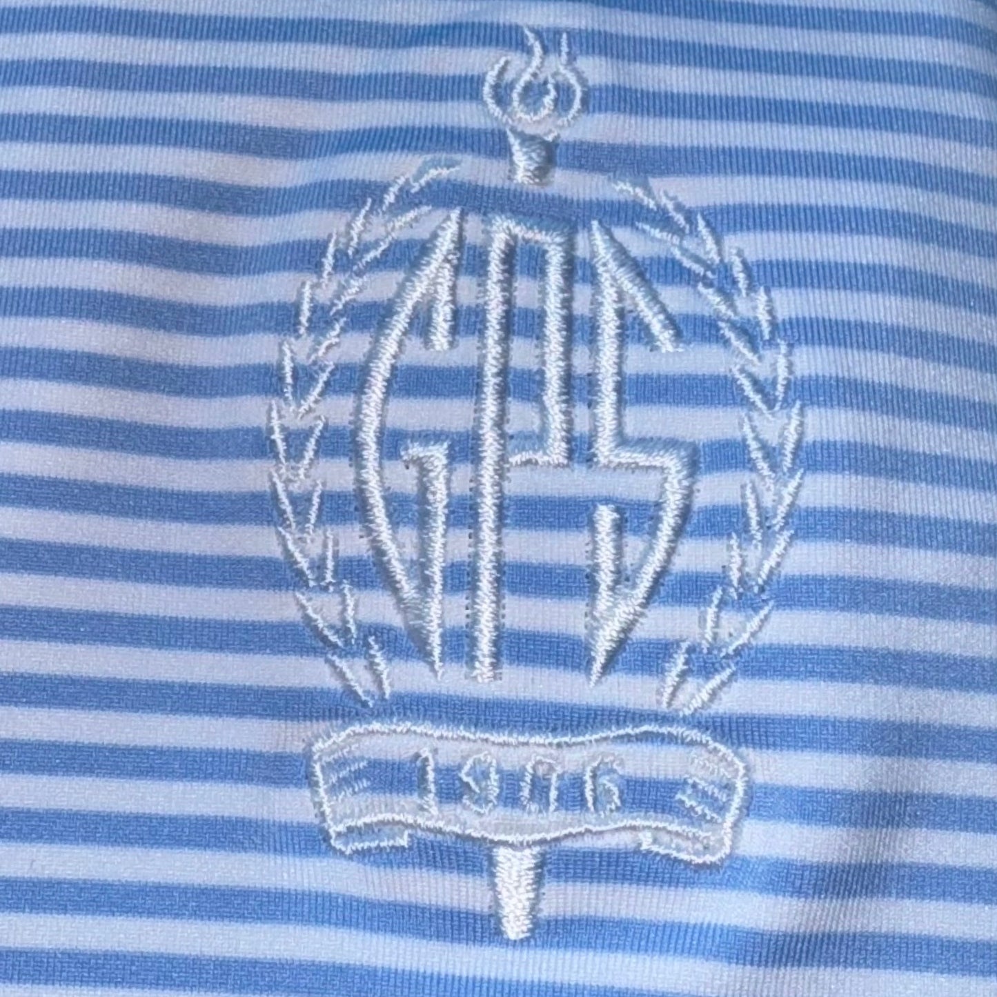 Polo Men's Peter Millar Hales Performance Cottage Blue Stripe