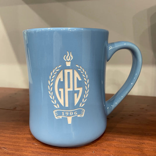 Mug Coffee Lt. Blue Etched Crest