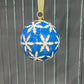 Ornament Cloisonné Globe Royal 'Snowflake'
